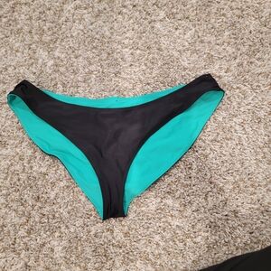 Fabletics Black and Green Swim Bottom